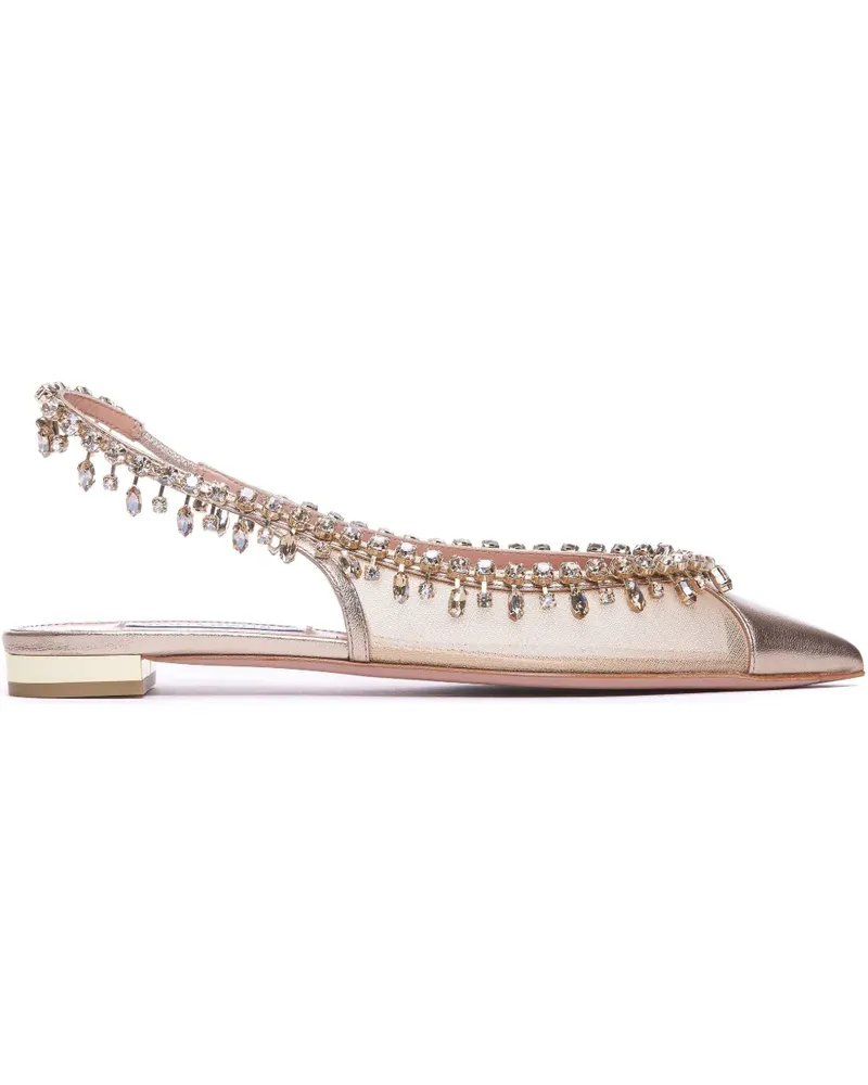 Aquazzura Temptation Crystal Ballerinas - Rosa Rosa