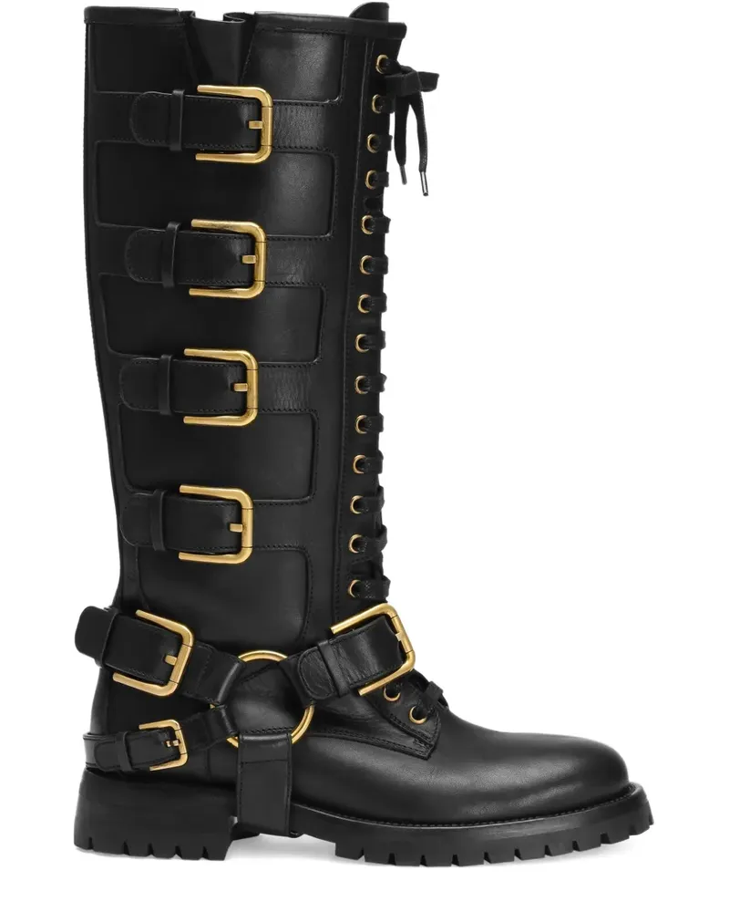 Dolce & Gabbana Stiefel mit Schnallenverzierung - Schwarz Schwarz