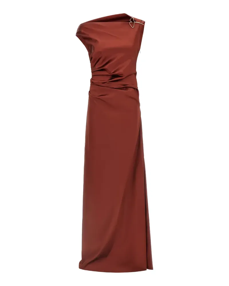 Max Mara Long stretch satin dress - Braun Braun