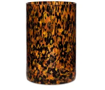 Macchia Leopard' Vase, 20cm - Schwarz