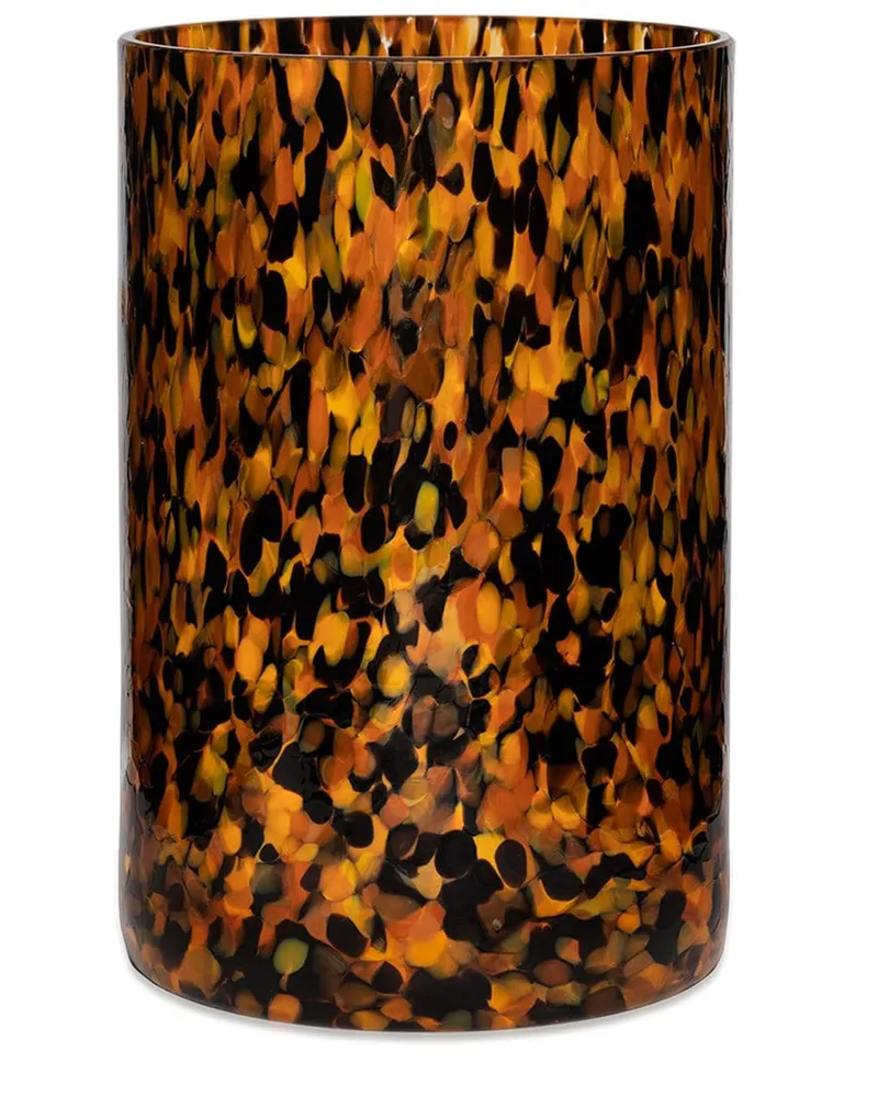 Stories of Italy Macchia Leopard' Vase, 20cm Schwarz
