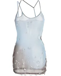 GCDS Transparentes Sita Minikleid Blau