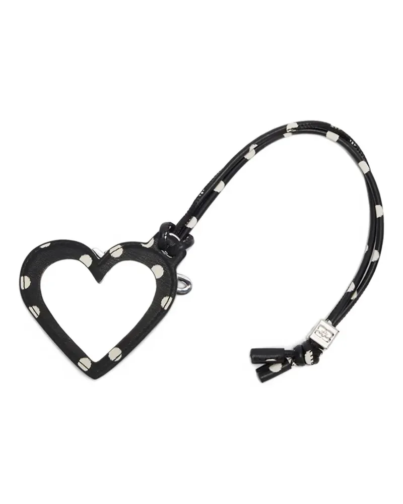 Ganni Schlüsselanhänger mit Polka Dots - Schwarz Schwarz