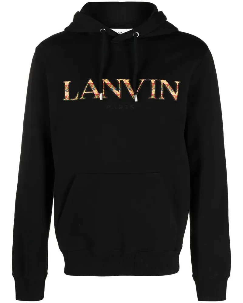 Lanvin Hoodie mit Logo-Stickerei - Schwarz Schwarz