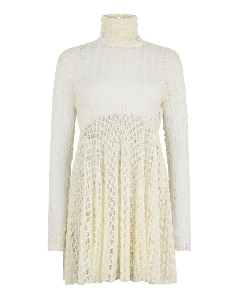 Philosophy Di Lorenzo Serafini high-neck lace midi dress - Nude Nude