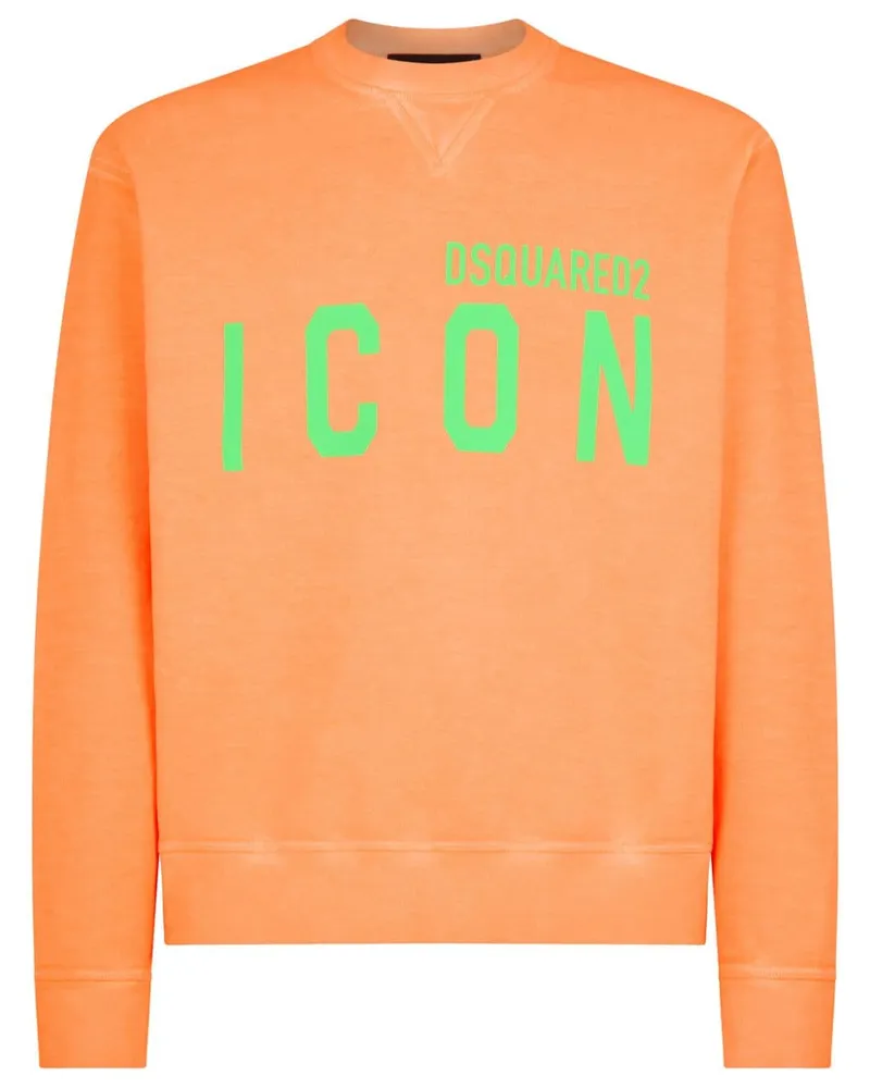 Dsquared2 Sweatshirt mit Logo-Print Orange