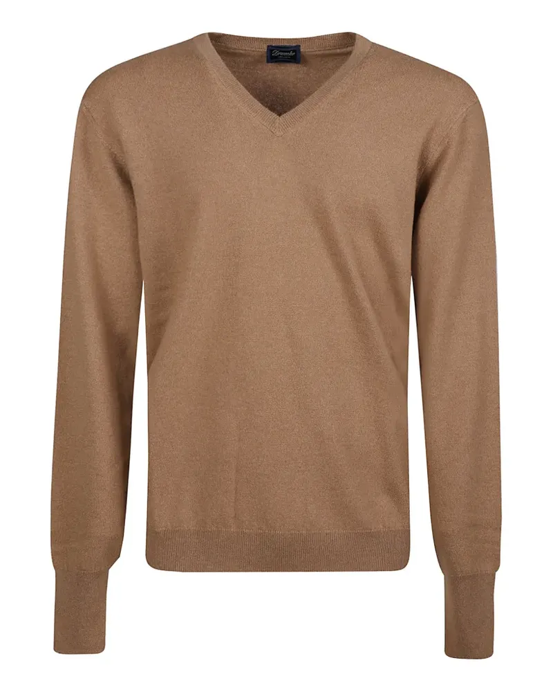 Drumohr  V-neck cashmere sweater - Braun Braun