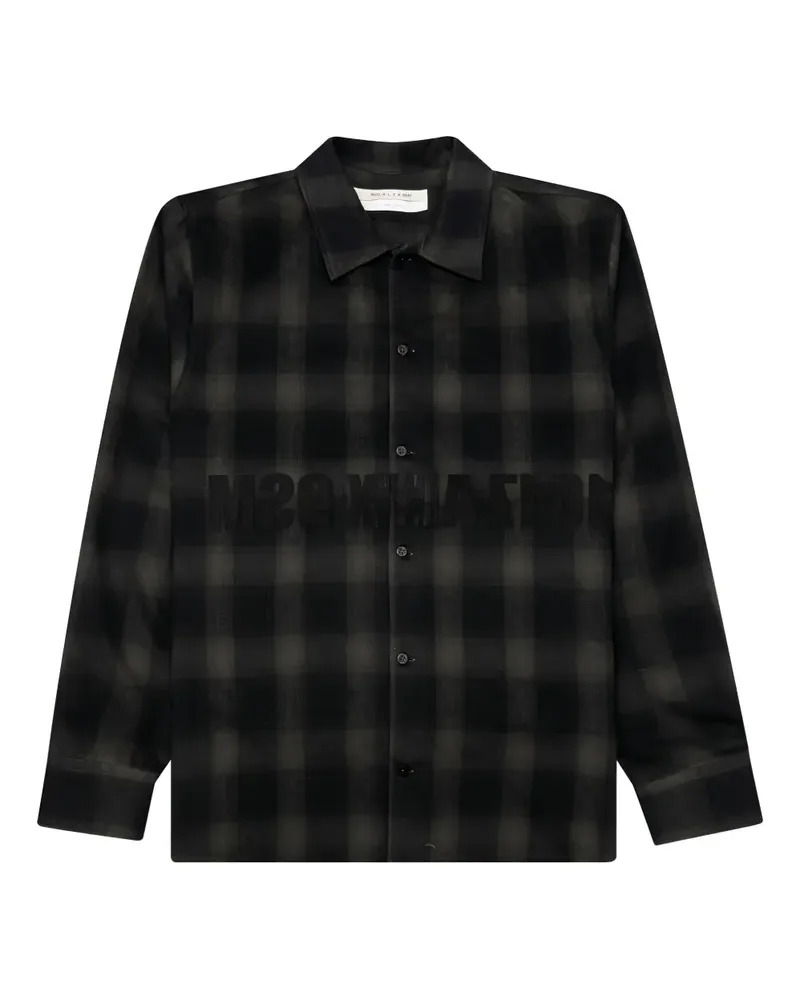 Moncler Hemd mit Karomuster - Schwarz Schwarz