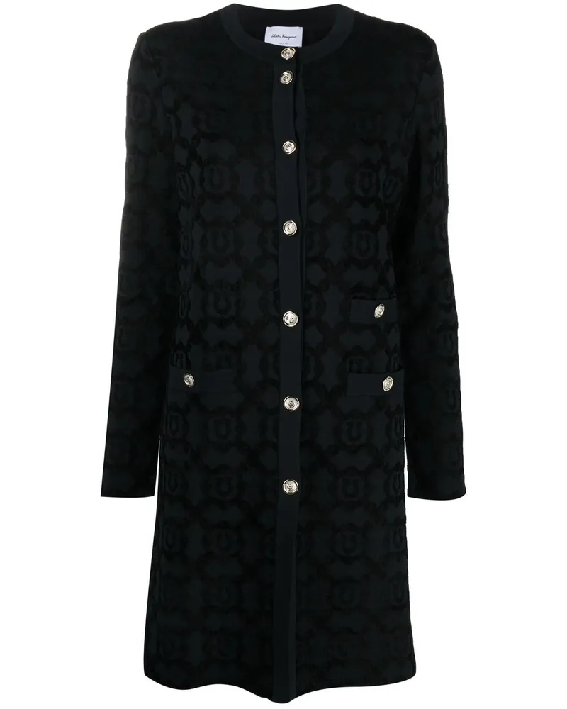 Ferragamo Gancini Mantel - Schwarz Schwarz
