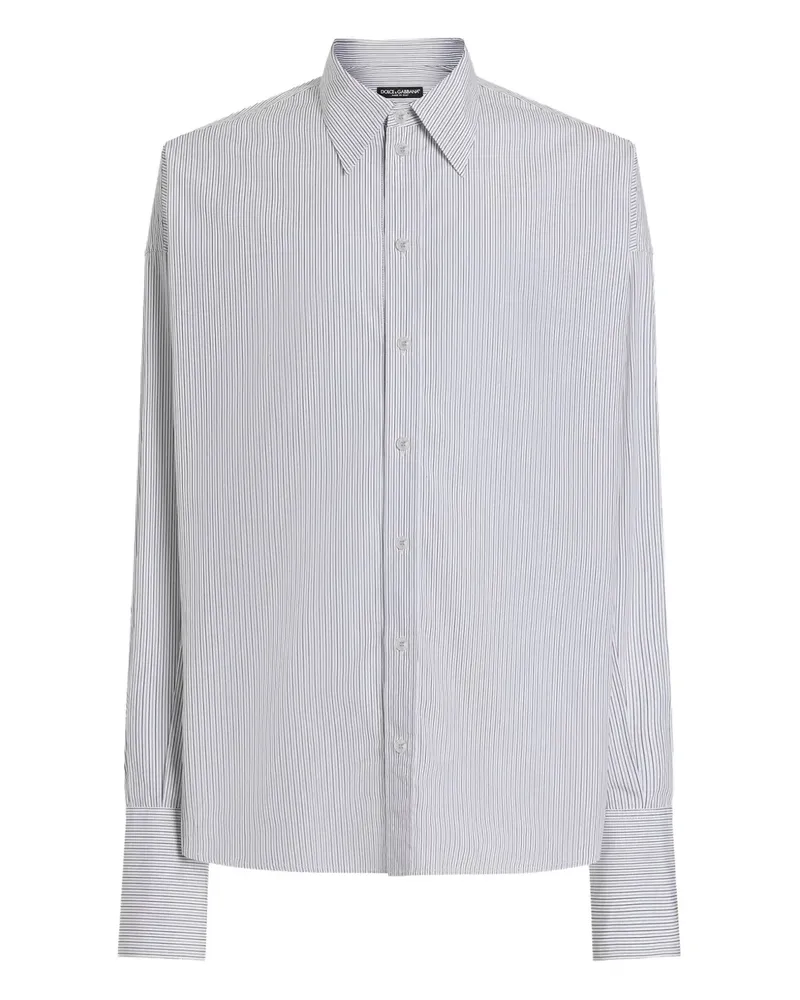 Dolce & Gabbana Gestreiftes Hemd - Weiß Weiß
