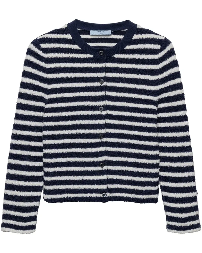 Prada Cardigan aus Bouclé - Weiß Weiß