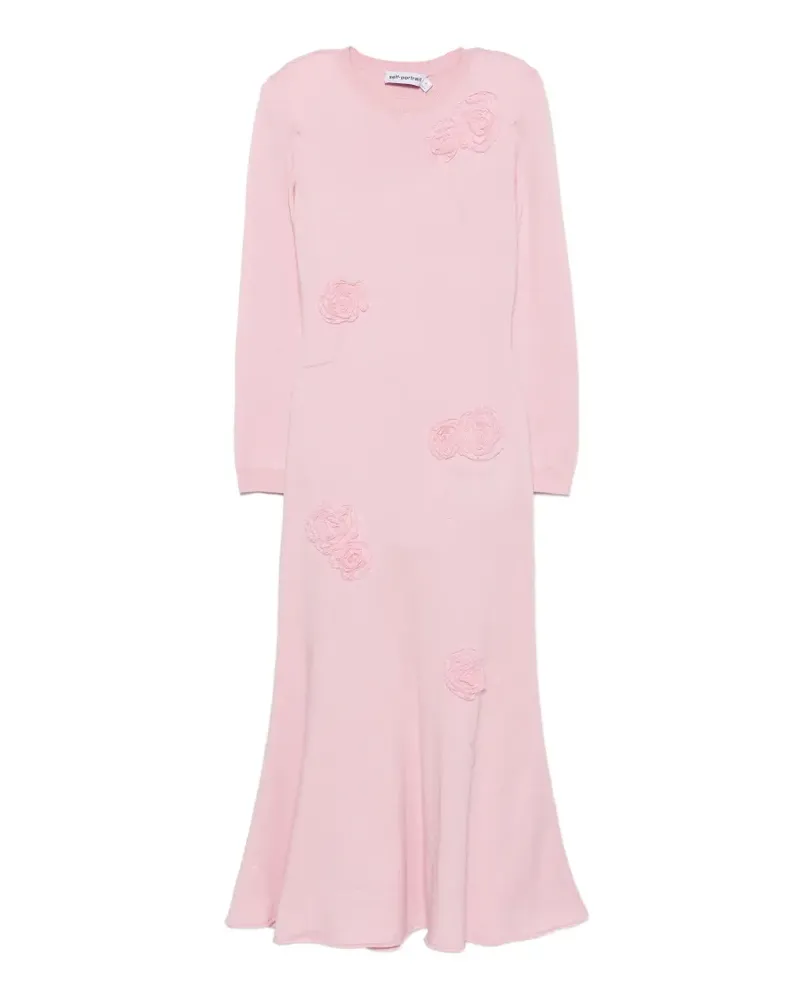 Self-Portrait floral-appliqué maxi dress - Rosa Rosa