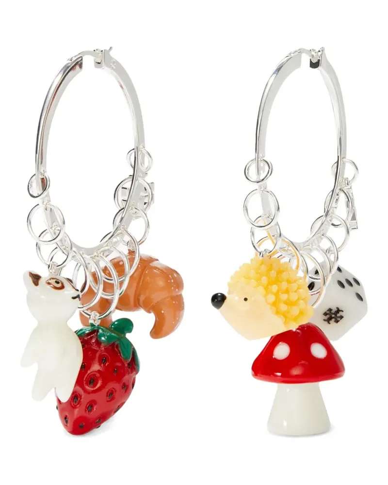 Tory Burch Charm Creole - Silber Silber