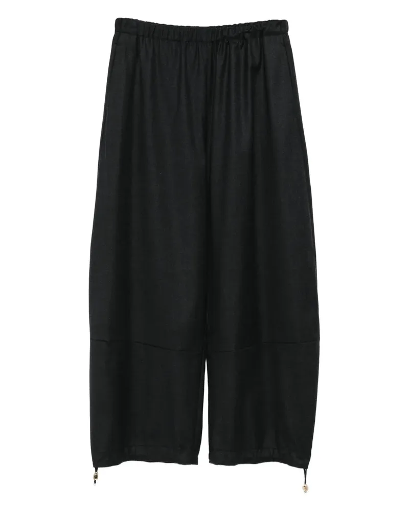 Fabiana Filippi elastic-waist drawstring trousers - Grau Grau