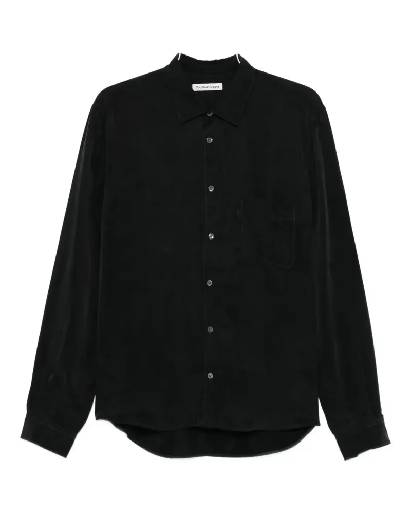 YMC Curtis chest-pocket shirt - Schwarz Schwarz