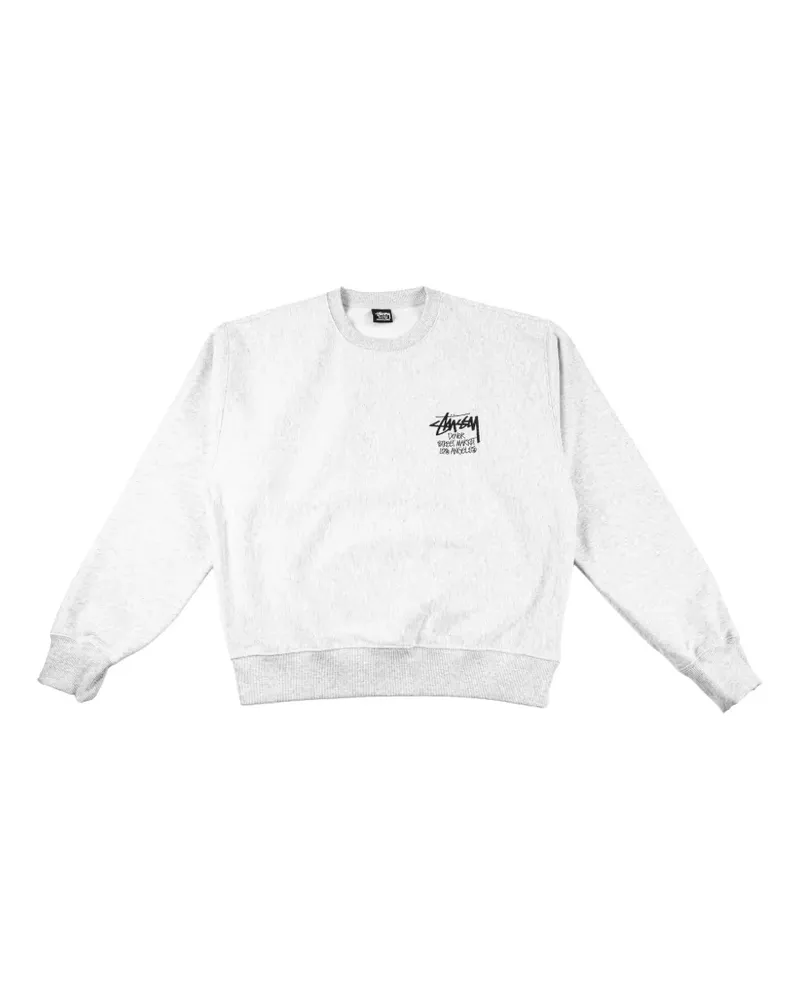 Stüssy Sweatshirt mit Logo-Print - Grau Grau