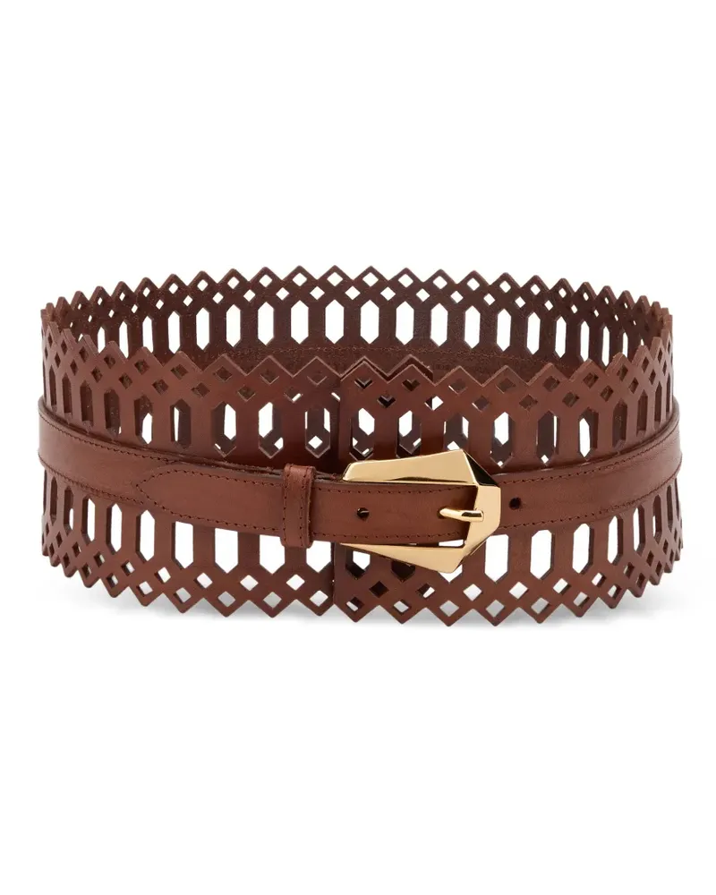 Alberta Ferretti Perforierter Gürtel - Braun Braun