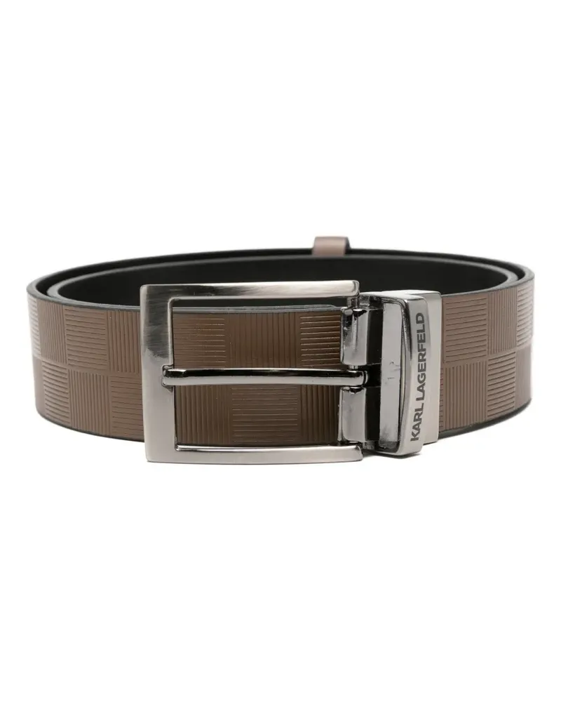 Karl Lagerfeld check-pattern belt - Braun Braun