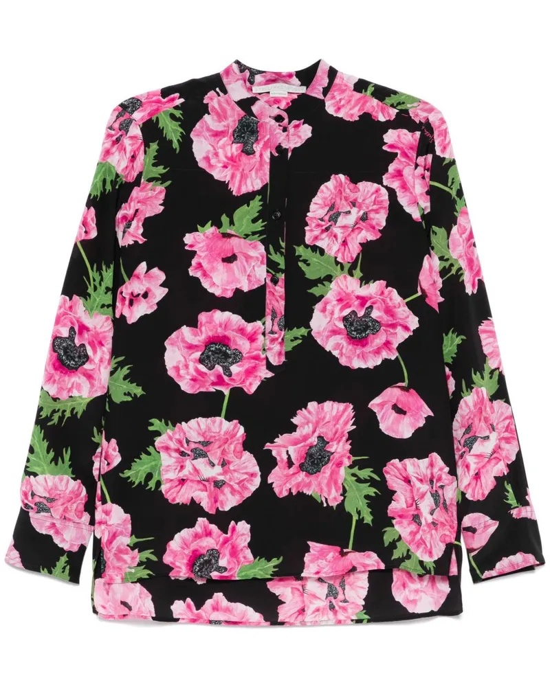 Stella McCartney Hemd mit Mohn-Print - Rosa Rosa