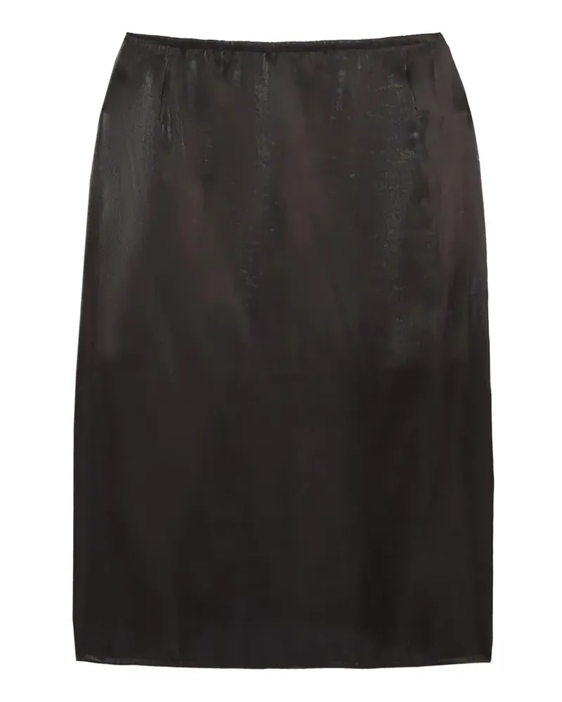 APPARIS Tyra organza straight midi skirt - Schwarz Schwarz