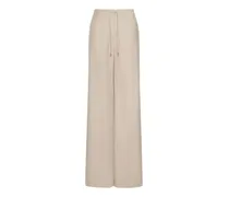Weite Hose mit Kordelzug - Nude
