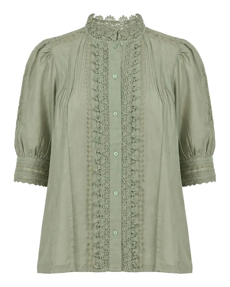 Vanessa Bruno lace-trim blouse - Grün Grün