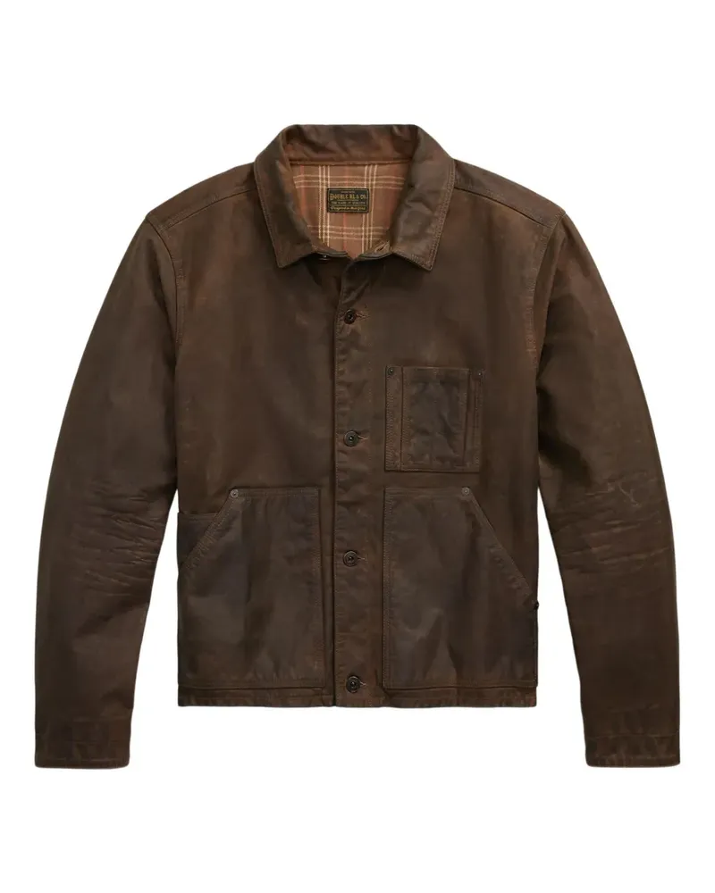 Ralph Lauren Hemdjacke aus Leder - Braun Braun