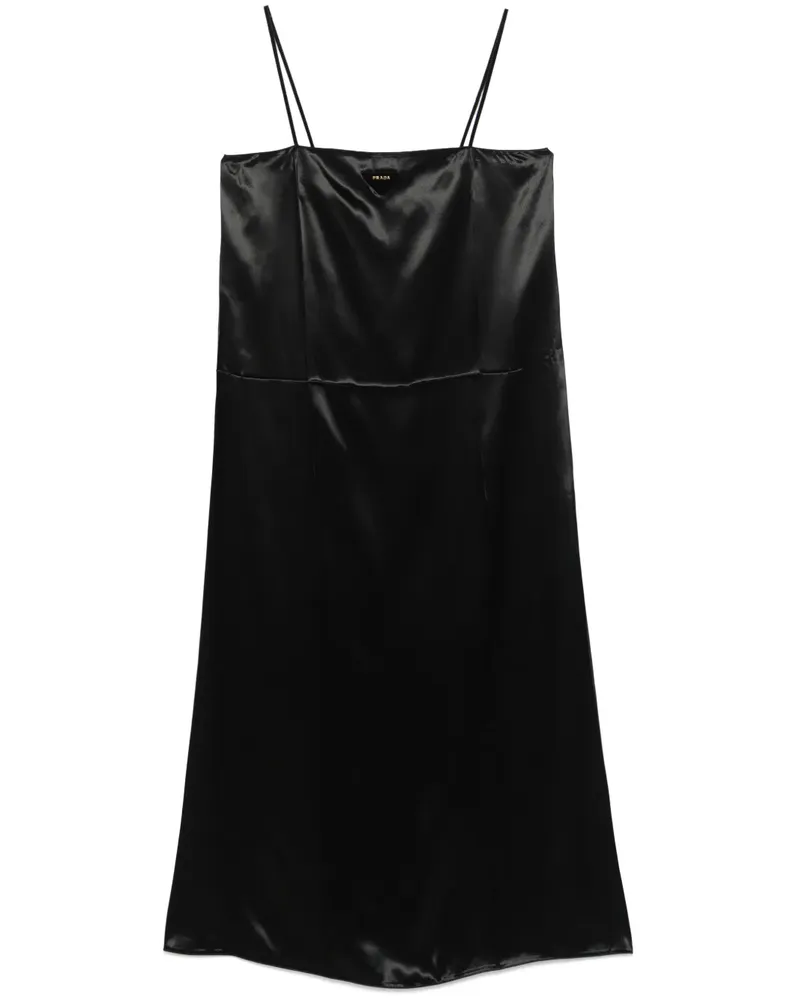 Prada Camisole-Kleid aus Satin - Schwarz Schwarz