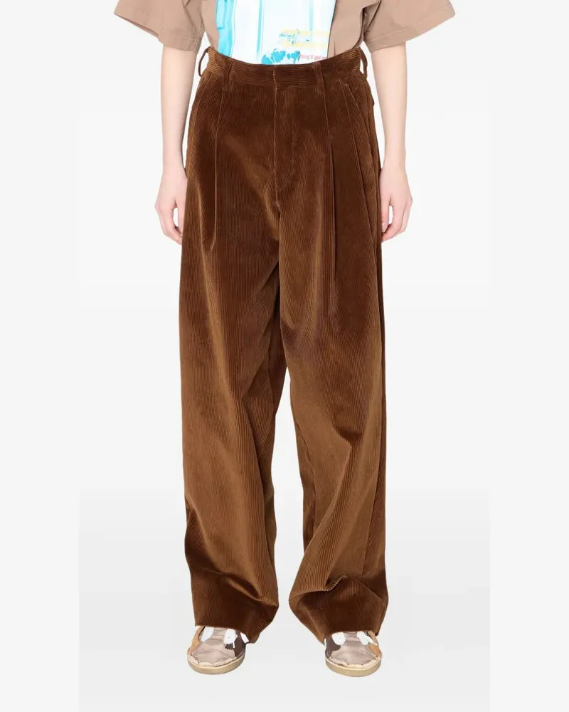 kolor Cordhose mit Falten - Braun Braun