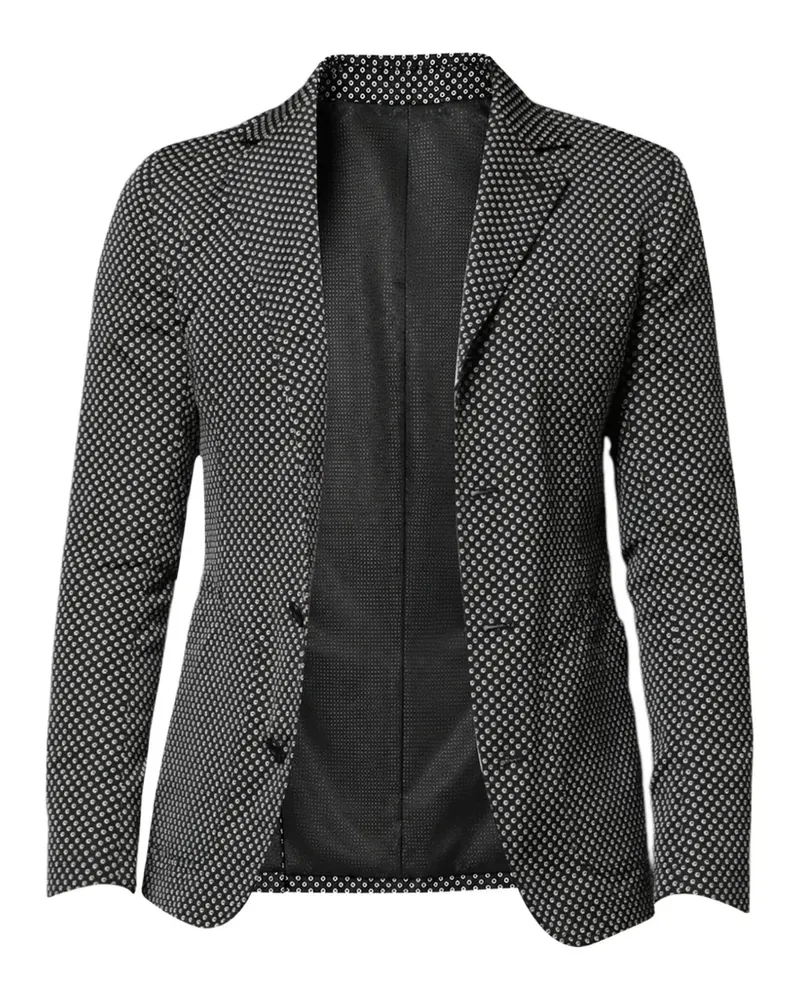 Dolce & Gabbana Gemusterter Blazer mit fallendem Revers - Schwarz Schwarz