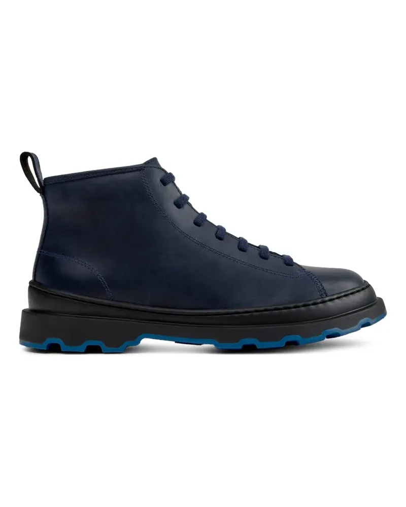 Camper Brutus+ Stiefeletten aus Nubukleder - Blau Blau