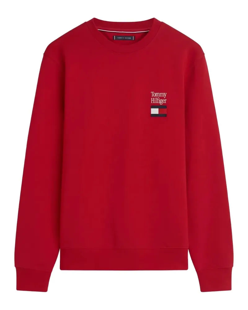 Tommy Hilfiger logo-embroidered Flag sweater - Rot Rot