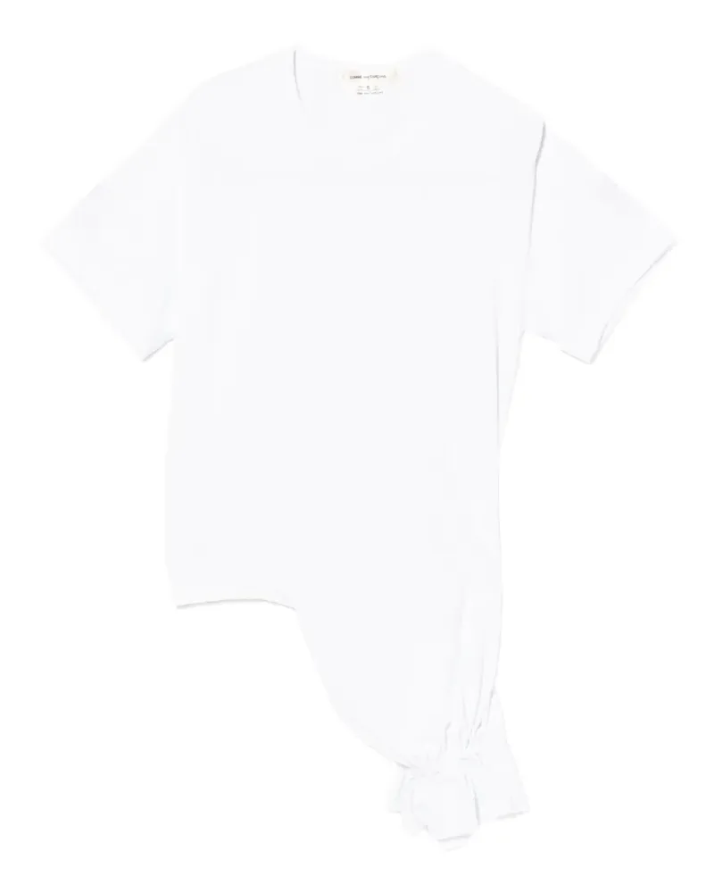 Comme des Garçons T-Shirt mit asymmetrischem Saum - Weiß Weiß