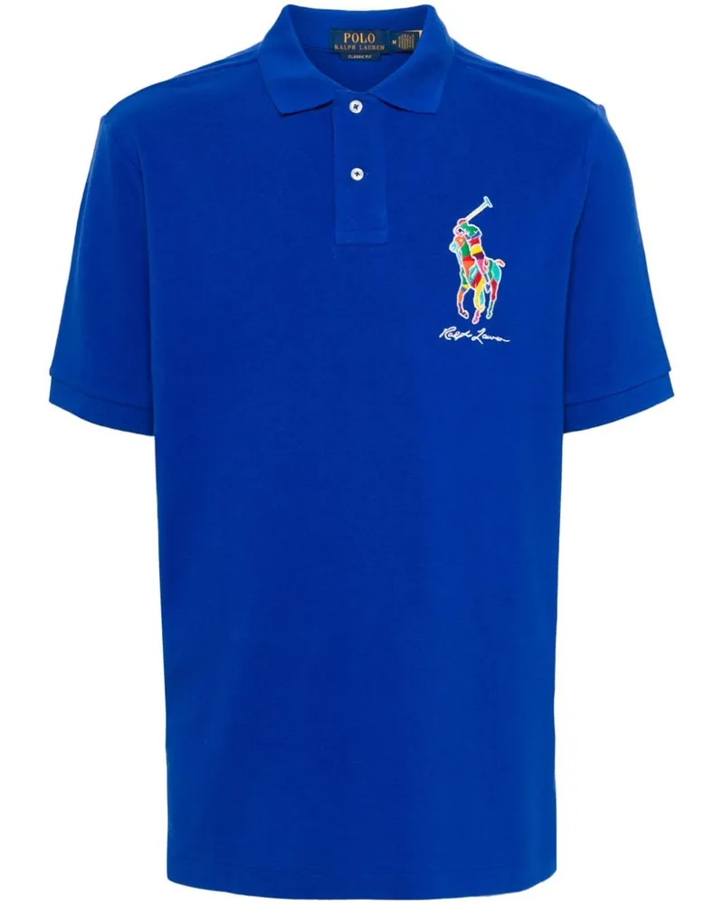 Ralph Lauren Poloshirt mit Polo Pony - Blau Blau
