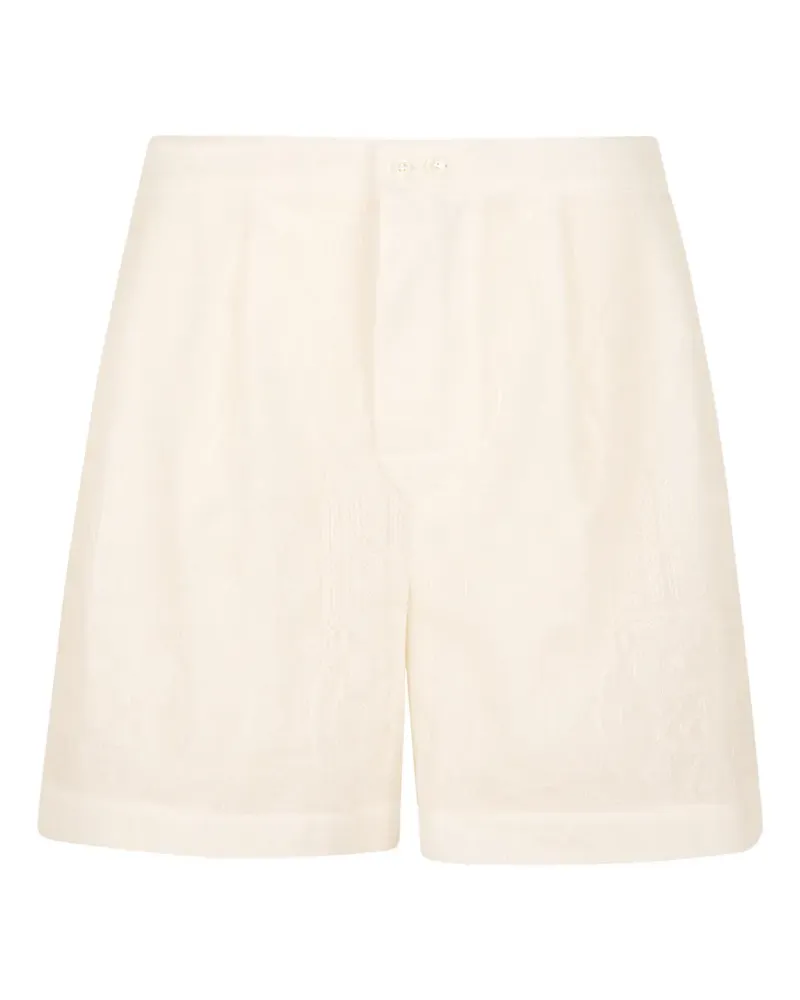 Ermanno Scervino Shorts aus Paisley-Jacquard - Weiß Weiß