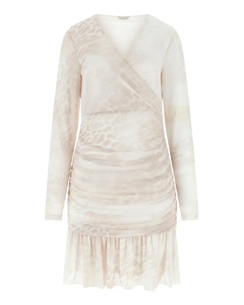 Guess ruched animal-print mini dress - Nude Nude