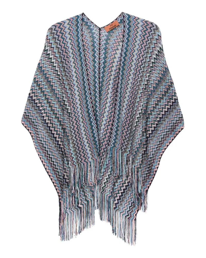 Missoni fringe chevron jacket - Blau Blau