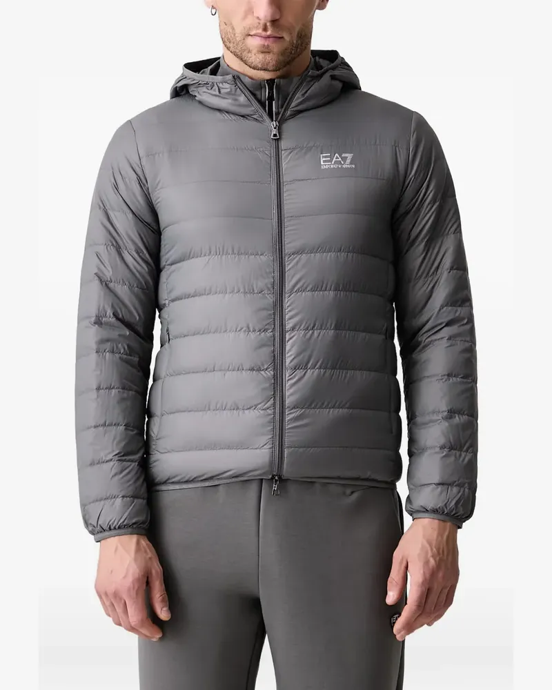EA7 quilted hooded jacket - Grau Grau