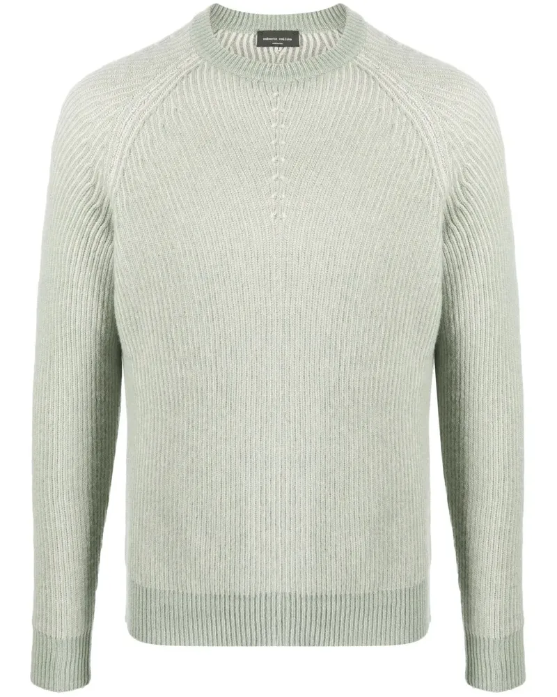 Roberto Collina Gerippter Strickpullover - Grün Grün