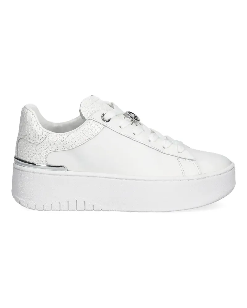 Michael Kors Dottie reptile-effect platform sneakers - Weiß Weiß
