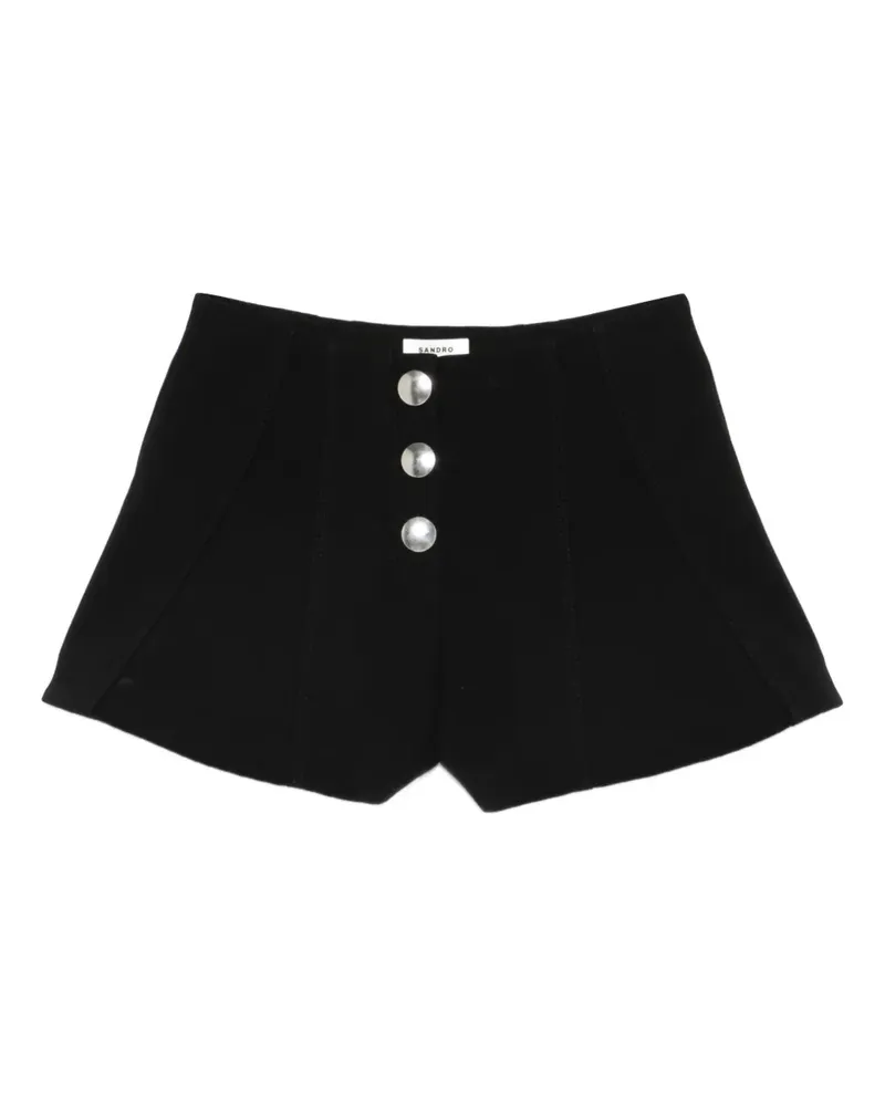 Sandro Shorts mit Druckknopf - Schwarz Schwarz