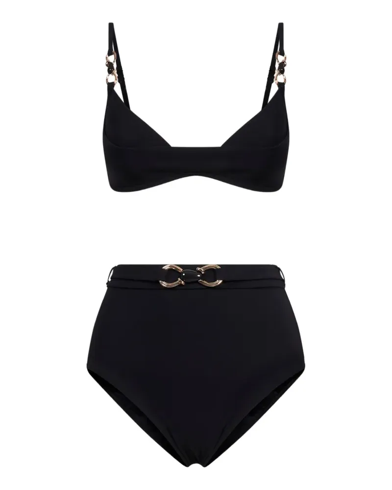 Zimmermann Mahogany belted ring-detail bikini - Schwarz Schwarz