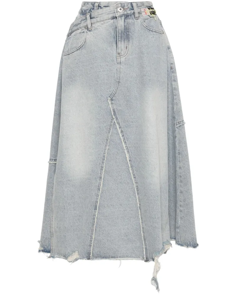 Musium Div. Asymmetrischer Jeansrock - Blau Blau