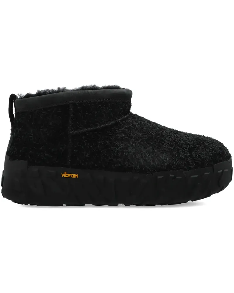 UGG Strukturierte Classic Ultra Mini Wrap Stiefel - Schwarz Schwarz