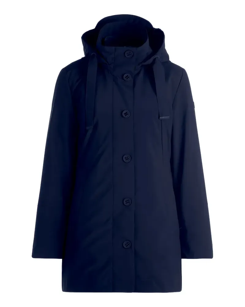 Betty Barclay hooded button-up parka coat - Blau Blau