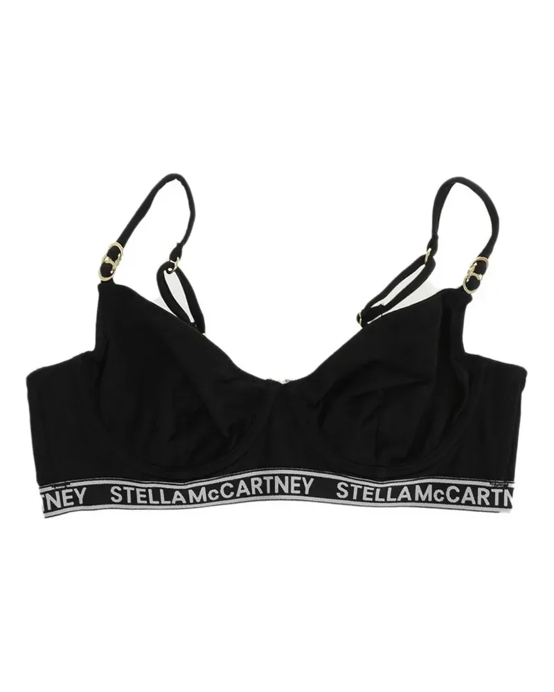 Stella McCartney logo-underband underwired bra - Schwarz Schwarz