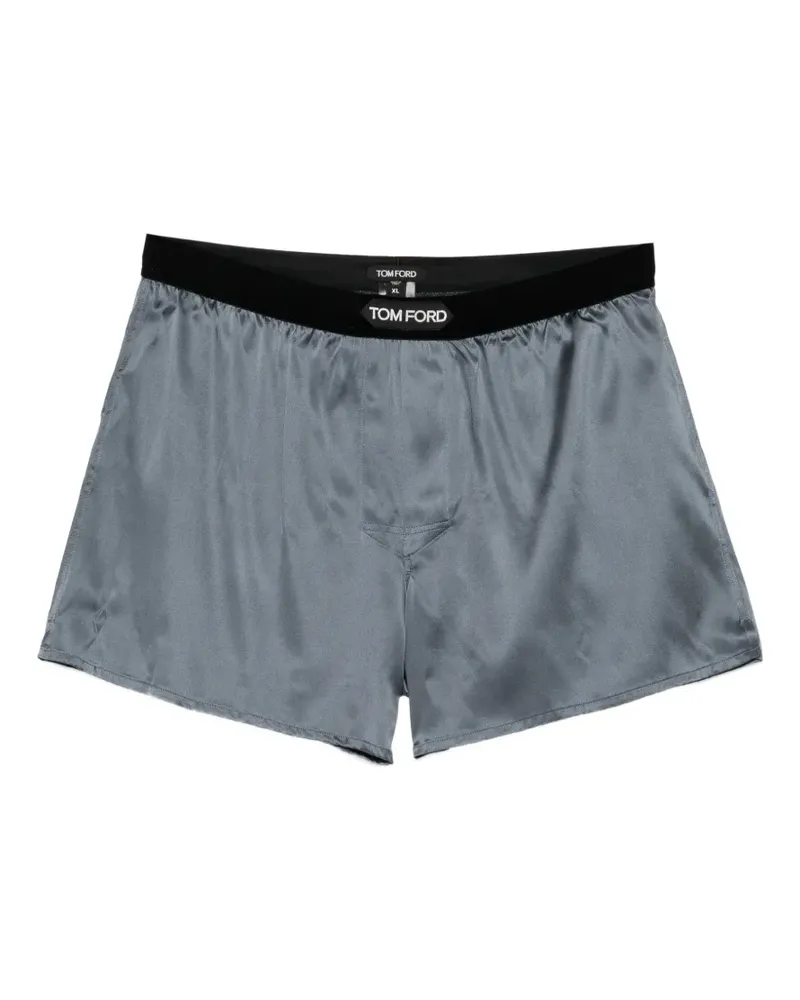 Tom Ford logo-patched boxer - Grau Grau