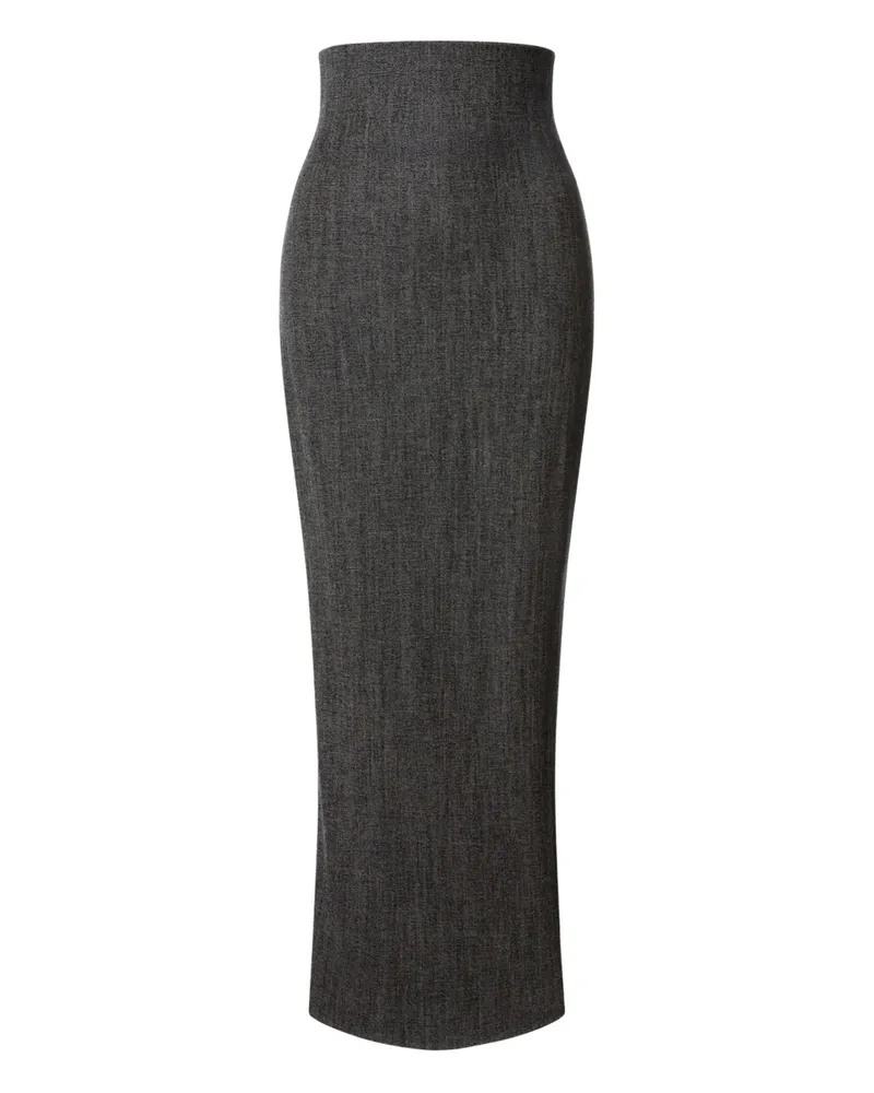 Alberta Ferretti Klassischer Midirock - Schwarz Schwarz