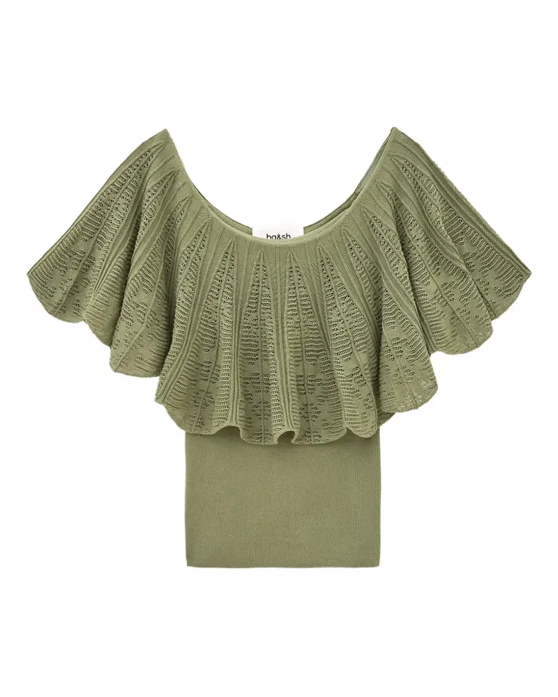 ba&sh Salda ruffled off-shoulder top - Grün Grün