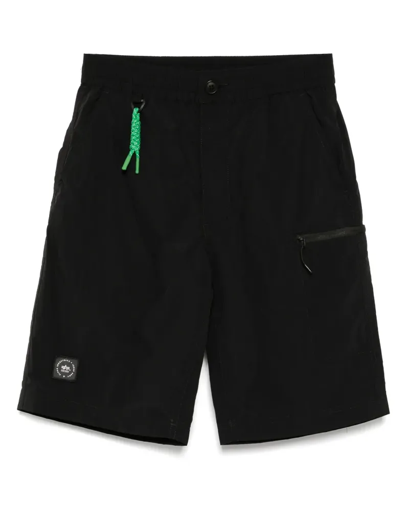 Izzue Shorts mit Logo-Patch - Schwarz Schwarz
